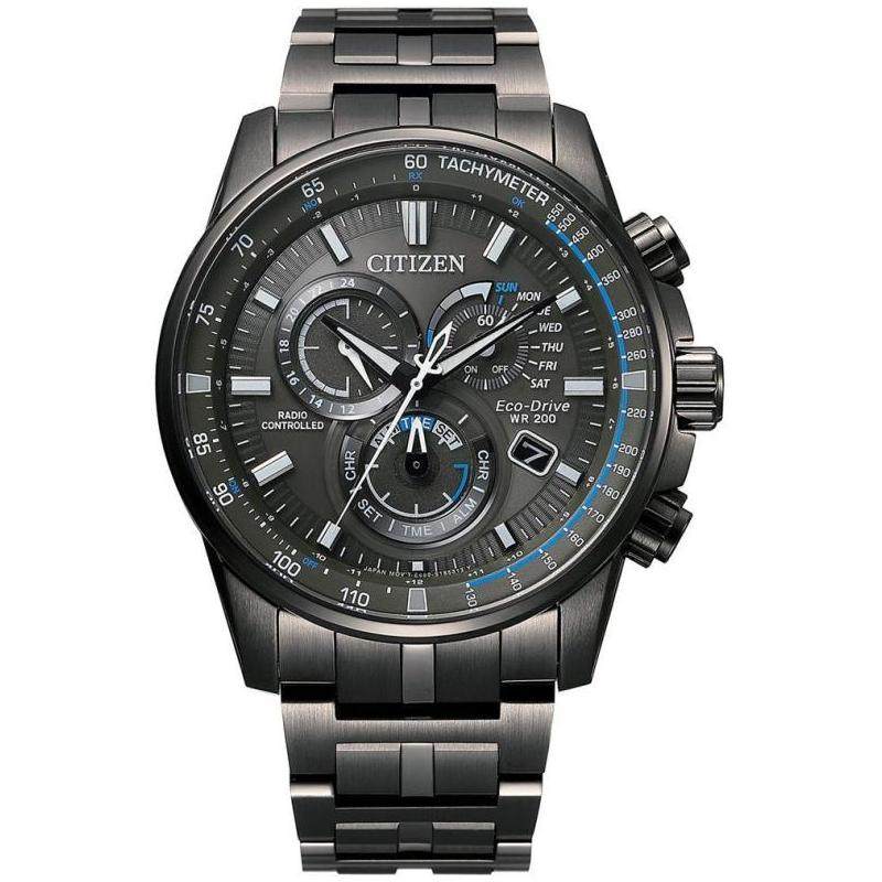 西铁城手表citizen动能石英pcat灰色钢带防水礼物日韩腕表