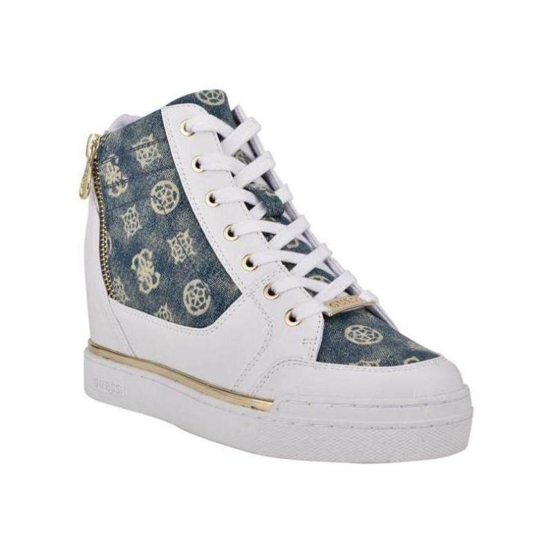 guess女鞋板鞋高帮系带运动休闲鞋柔软舒适印花正品12086263