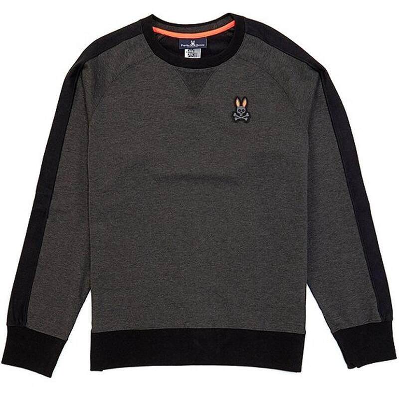 psychobunny男士圆领长袖logo宽松百搭简约正品t恤