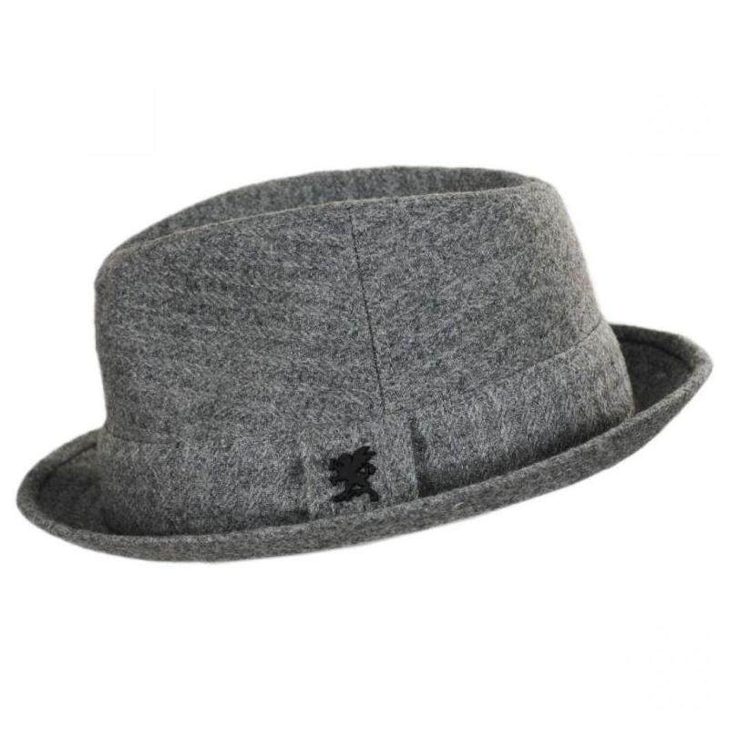 stacyadams帽子礼帽纯色卷檐时尚新款舒适百搭帽子