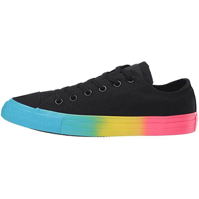 converse匡威女鞋allstar系带彩虹底帆布鞋正品帆布鞋