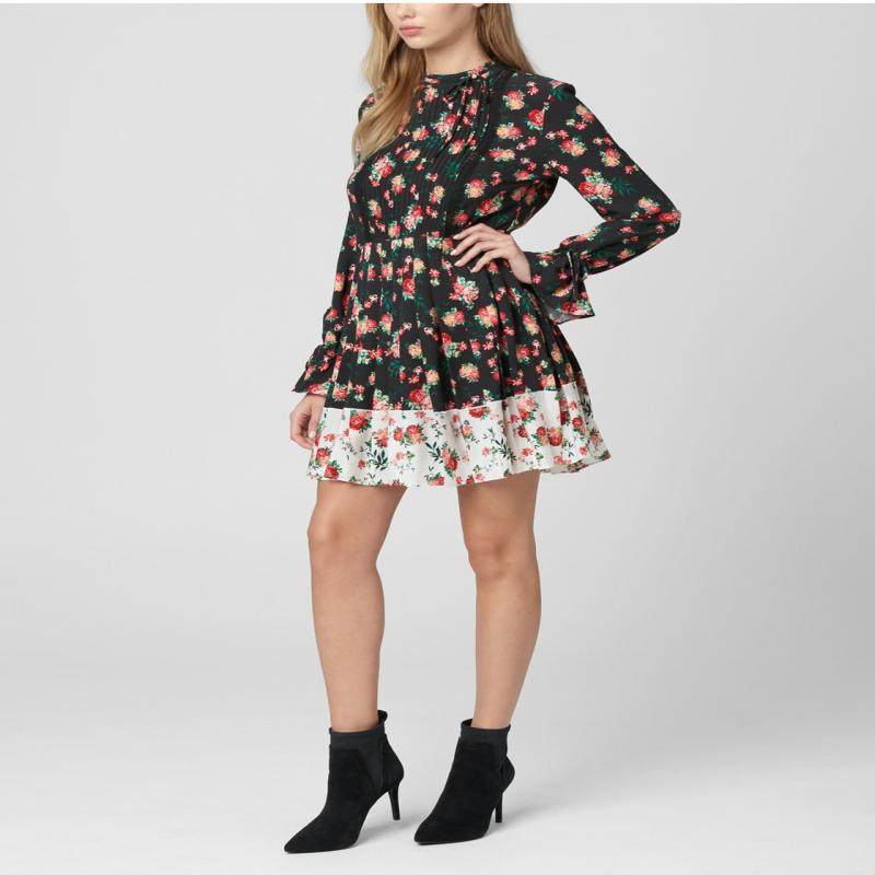 juicycouture女士连衣裙短裙拼色碎花收腰正品189106连衣裙