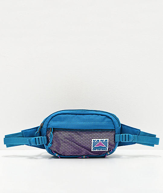 vans男腰包迷你小包蓝色网布布时尚街头潮流单品男士包袋