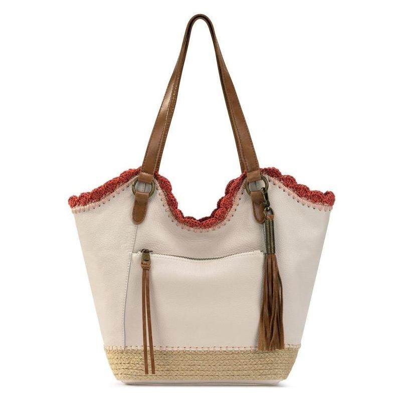 sakroots女士单肩包流苏中包纯素皮革隔层拼接正品通用款女包