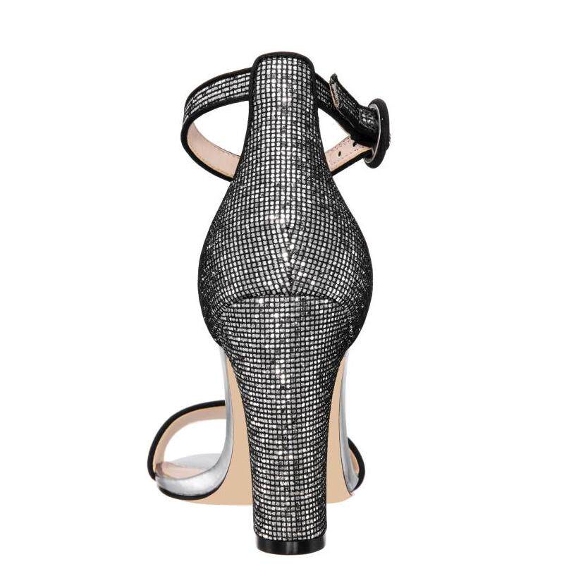 nina妮娜女鞋凉鞋高跟粗跟闪粉亮片时装sianna时装凉鞋