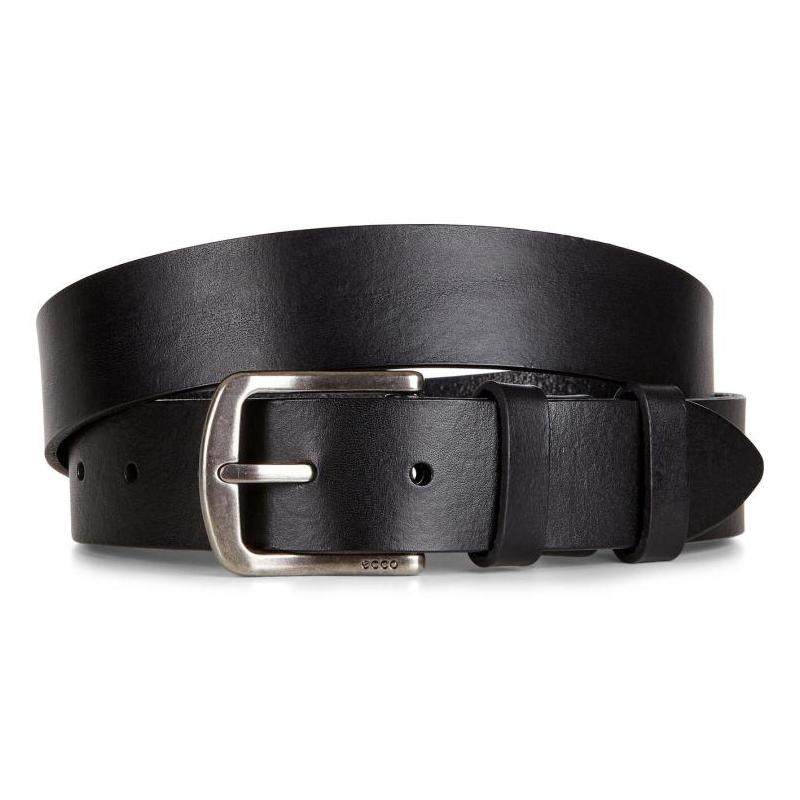 ecco爱步腰带皮带针扣百搭上班绅士舒适黑色腰带