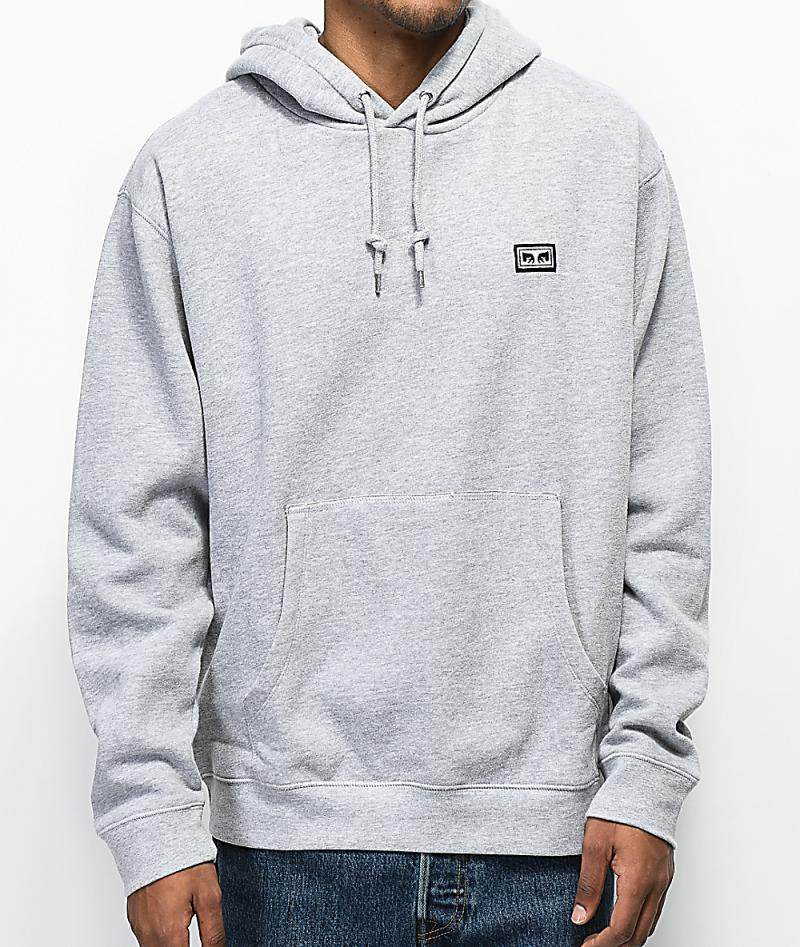 obey男卫衣套头带帽加纯色青春流行舒适百搭卫衣