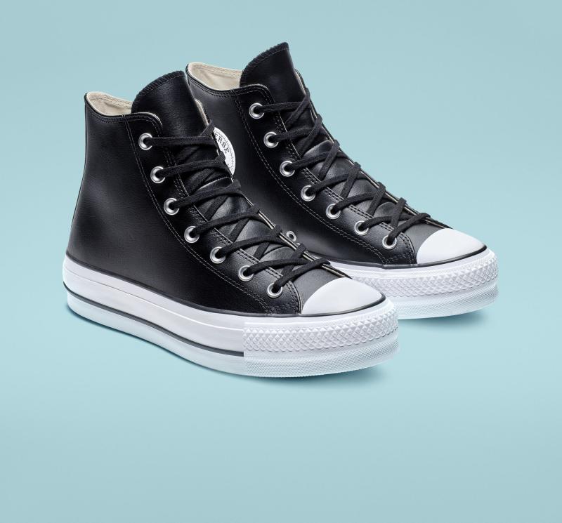 converse匡威女鞋高帮鞋系带圆头低跟牛皮休闲正品高帮鞋