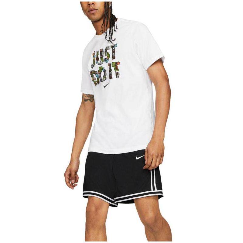 nike耐克短袖白色justdoit运动跑步休闲运动t恤