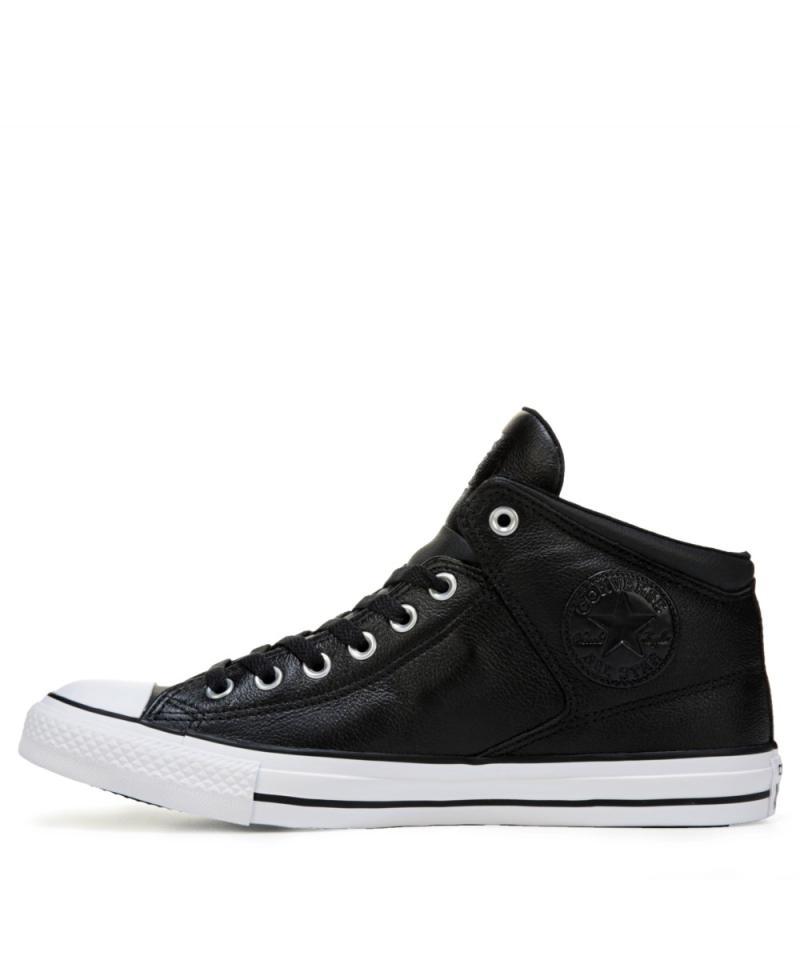 converse匡威男板鞋中真皮休闲系带校园百搭经典高帮鞋