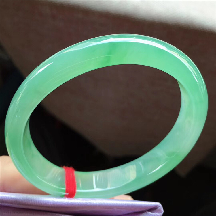 简安好看相好丽品靓丽起胶荧光54圈翡翠手镯手镯