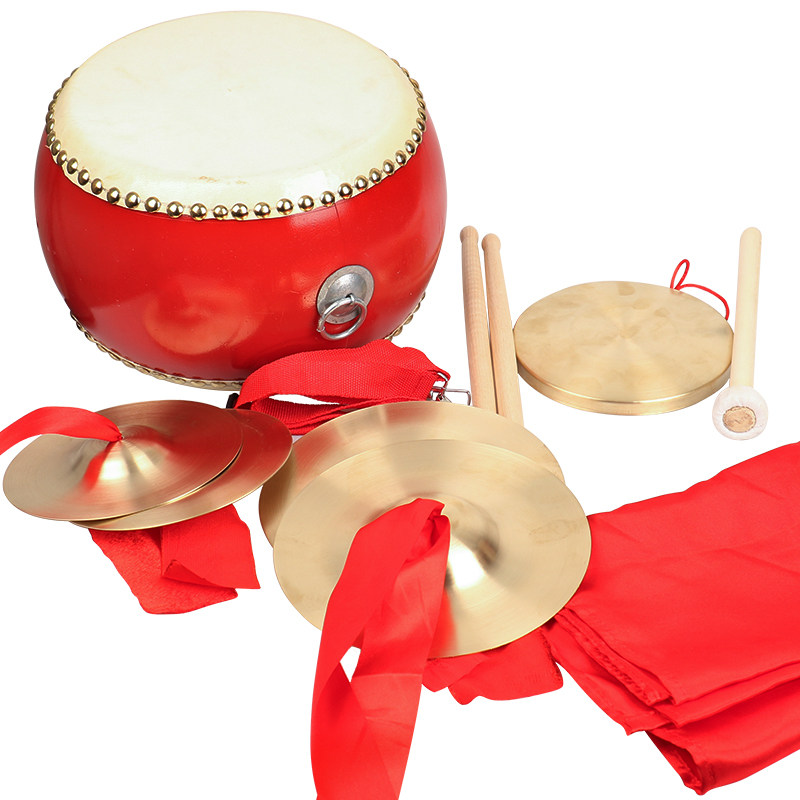 三句半道具牛皮鼓铜锣鼓镲钹敲锣打鼓大中小场合表演乐器全套