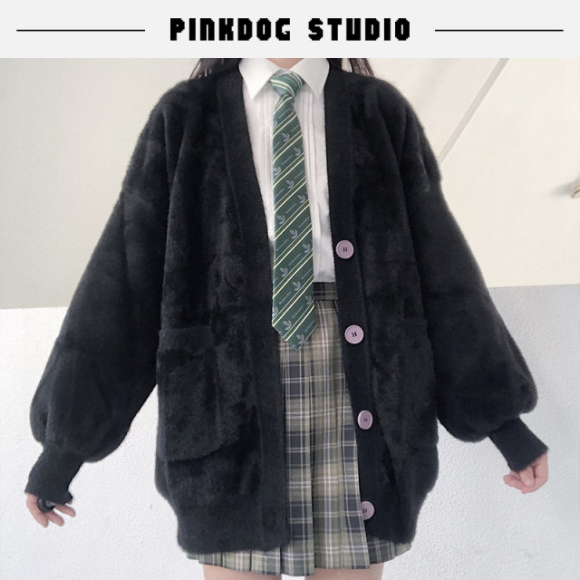 Original furry appointment girls new autumn and winter coat warm and comfortable cardigan Original furry appointment girls new autumn and winter coat warm and comfortable cardigan