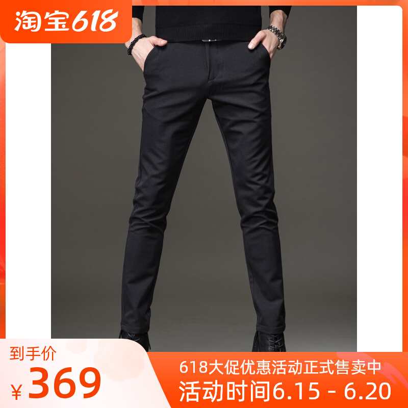 2022年新款休闲裤男夏季薄款韩版潮流裤子男修身小脚男裤长裤潮牌