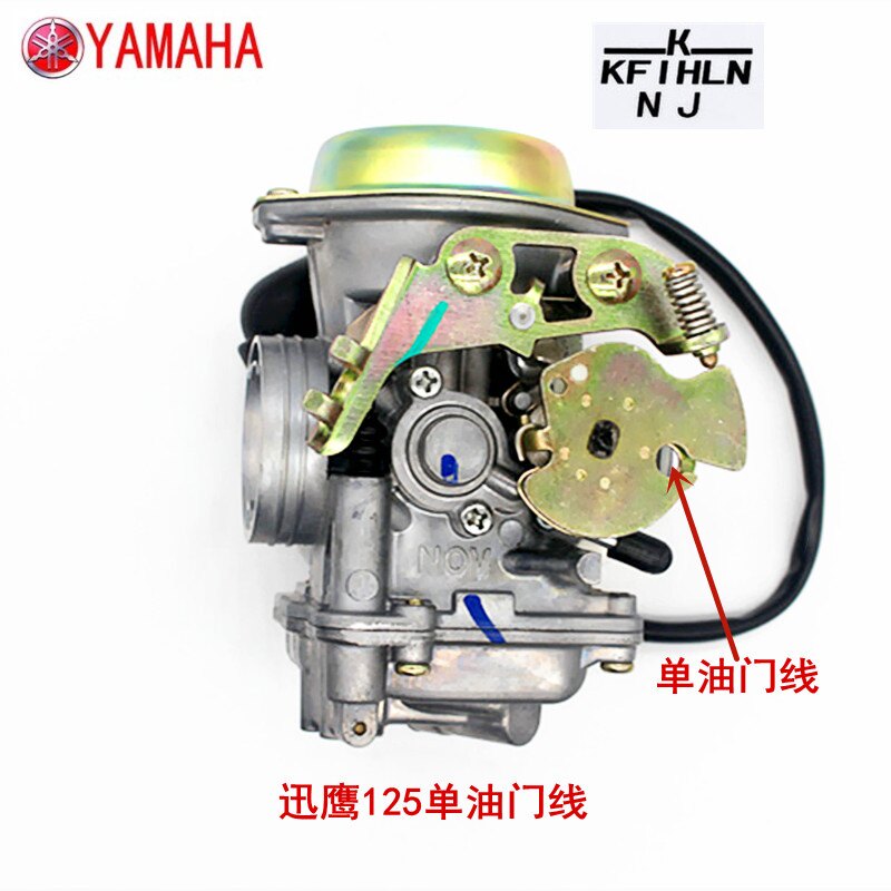适用雅马哈踏板摩托车巧格鬼火jog100迅鹰丽鹰凌鹰zy1254a化油器