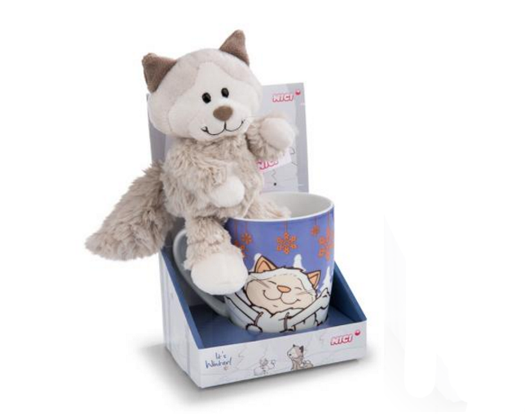 nici专柜正品winter2017雄雌雪狸礼盒毛绒公仔玩具毛绒布艺类玩具