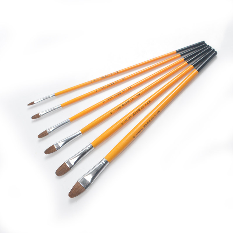 水粉画笔套装黑骑士扇形笔颜料丙烯排笔绘画成人笔刷色彩美术用笔