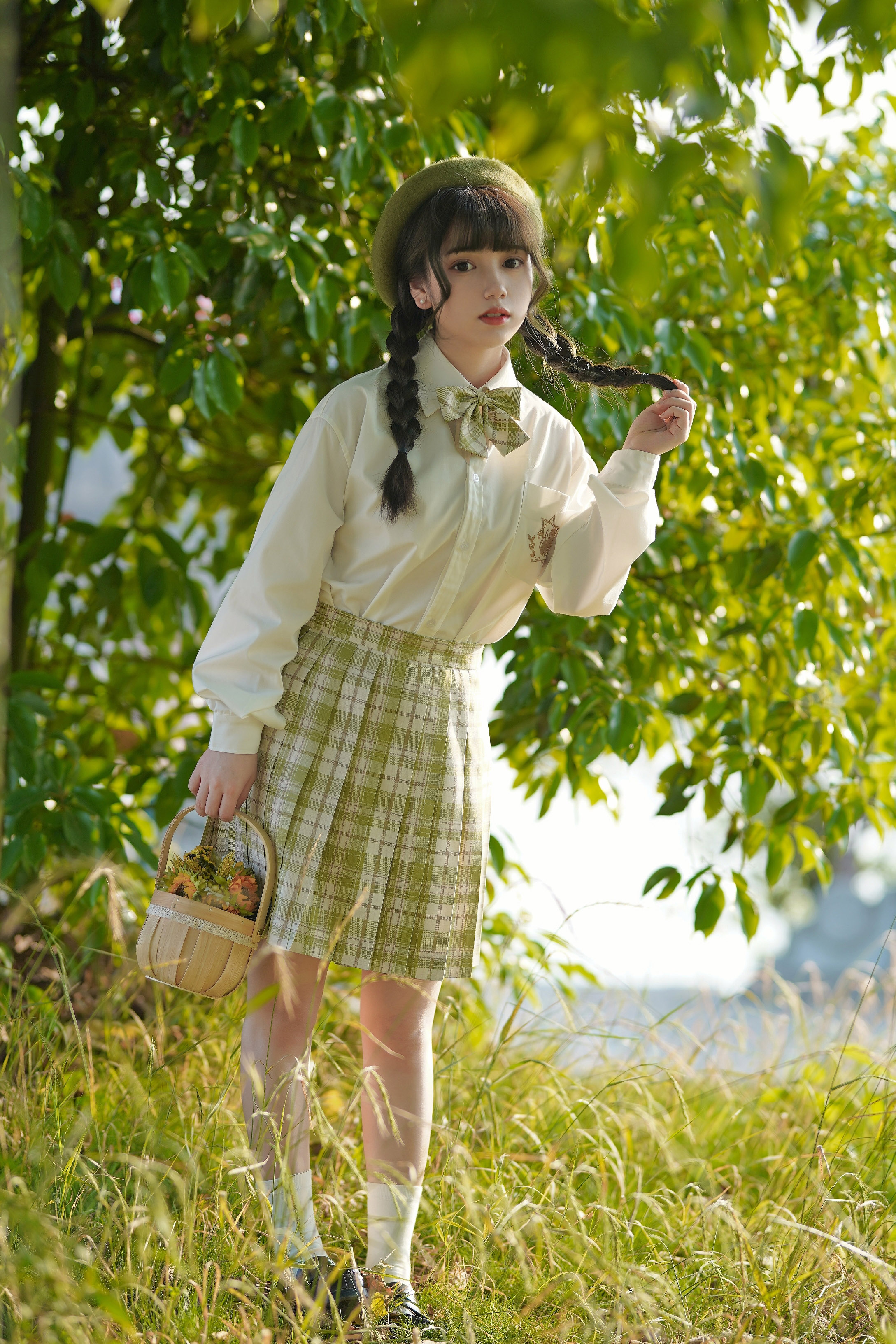 日本格裙半身百褶裙正统制服jkzoo牛油系列半身裙