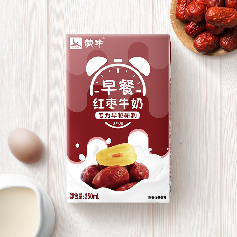 蒙牛旗舰店 早餐奶红枣味250ml*16盒整箱 送礼 礼盒 - 蒙牛旗舰店