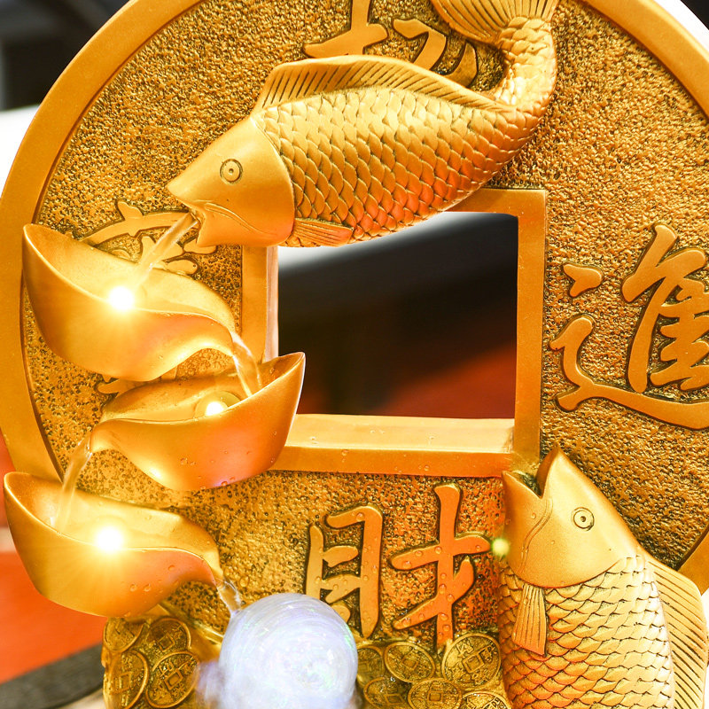 风水桌面聚宝盆礼物贺礼物水轮生财催财招财进宝礼品摆件