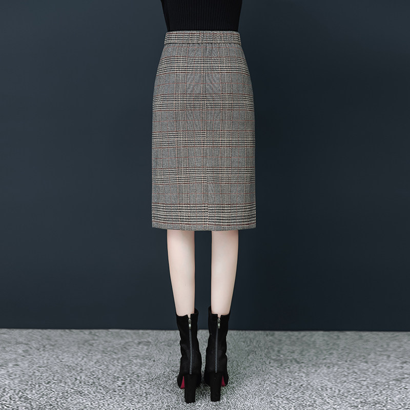 正品哥弟新款2021秋冬格子半身裙