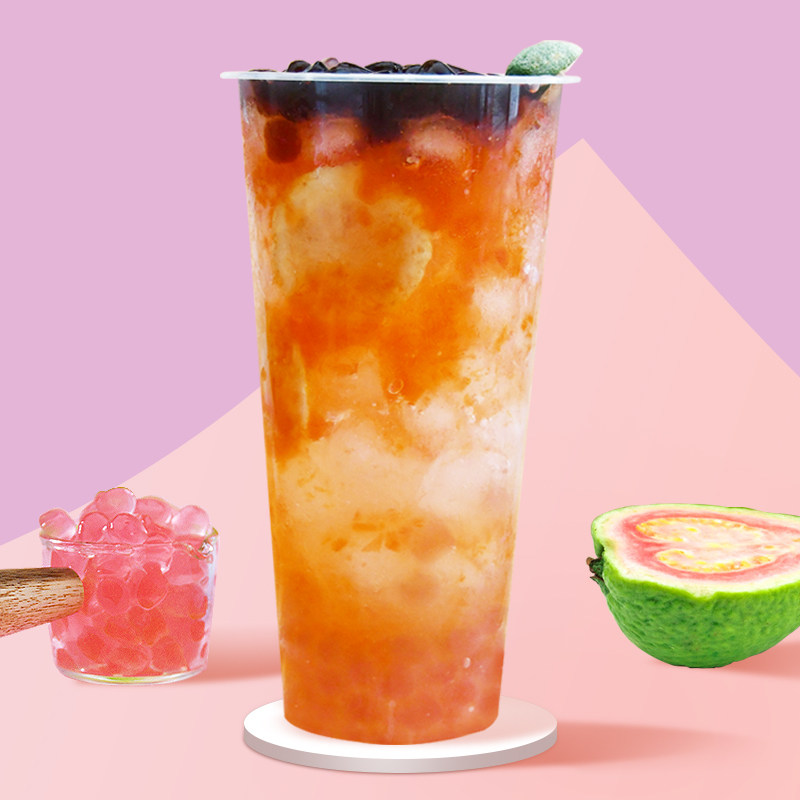 花仙尼红芭乐寒天晶球1000g樱花水晶甜心免煮珍珠奶茶粉