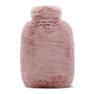 新品Fashy冲注水PVC女学生热水袋 粉色长毛绒外套 暖手宝暖水袋2L