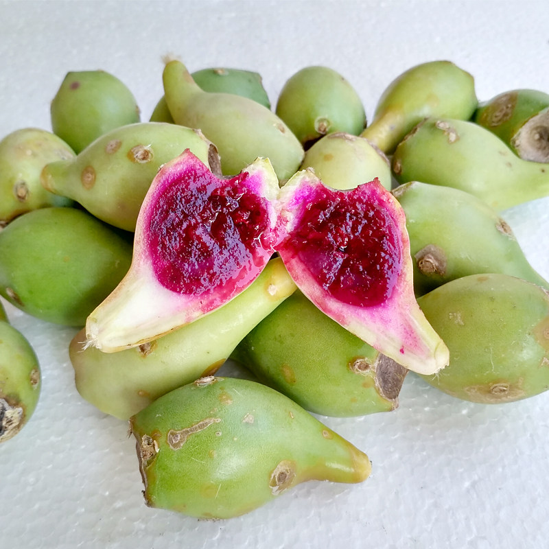 2020野生仙人掌果实 新鲜水果 仙人果 迷你绿皮红心果3斤 包邮 - 痕风