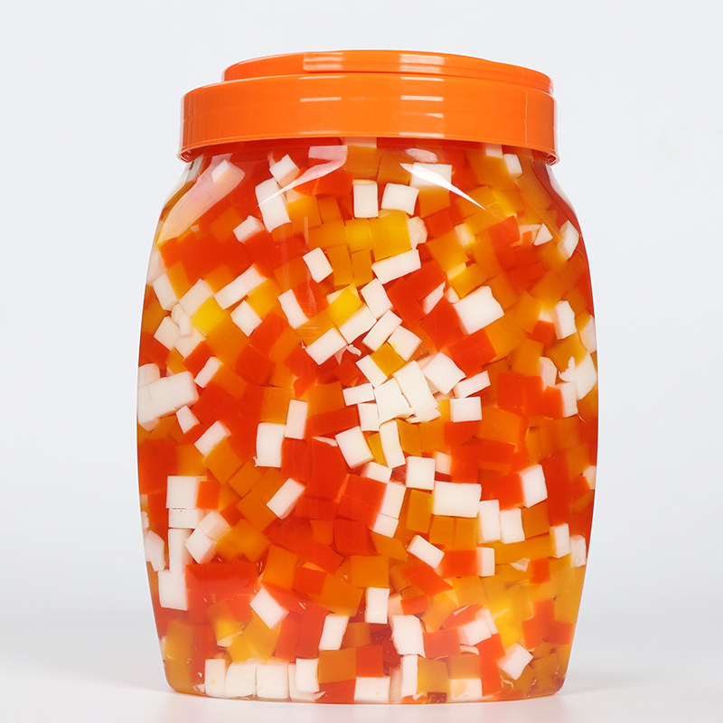 航帆魔力水晶果彩色椰果粒三色果肉果冻奶茶店专用25kg小罐装