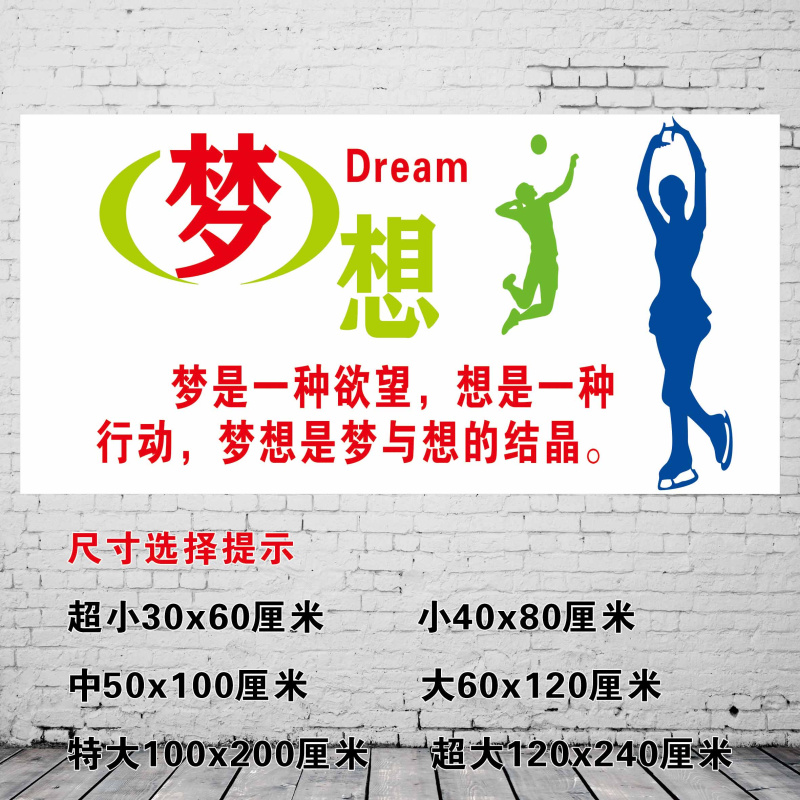 体育运动励志标语器材室风雨操场馆墙贴纸拳击举重篮球zu球装饰画