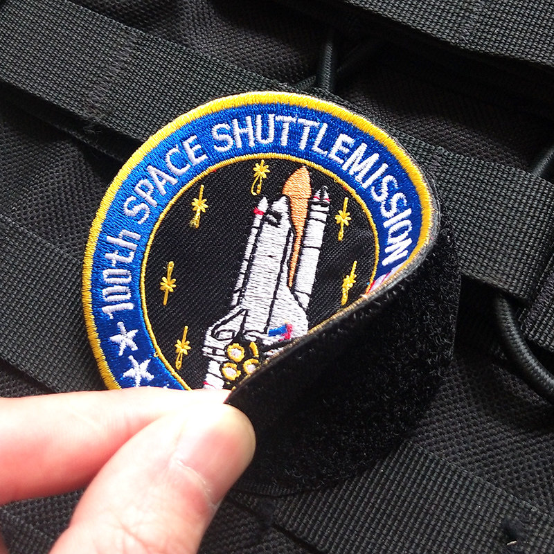 刺绣魔术贴章nasa美国太空总署宇航员户外包配布贴臂章补丁徽章