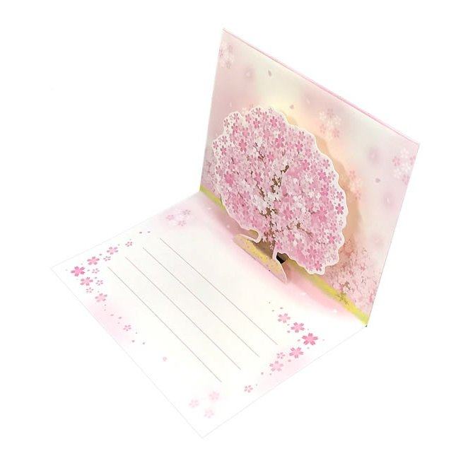 日本创意和风立体樱花贺卡春季祝福感谢妈妈贺卡