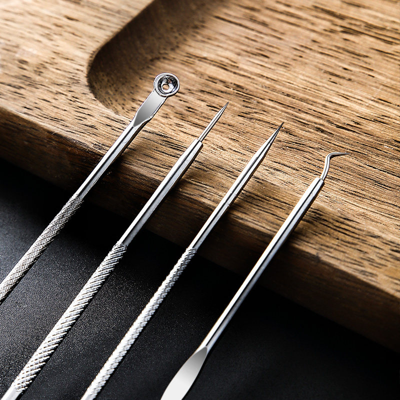 不锈钢粉刺针挤压棒暗疮针去痤疮器黑头夹脸部挤痘痘神器美容工具