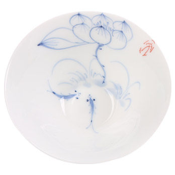 景德镇青花瓷手绘斗笠功夫茶具小茶杯品茗杯子喝茶陶瓷器茶盏茶碗