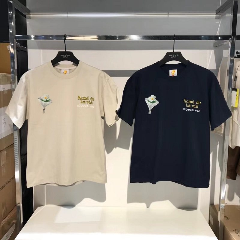 韩国漫画宽松半袖联名男女免税新款短袖adlv运动t恤