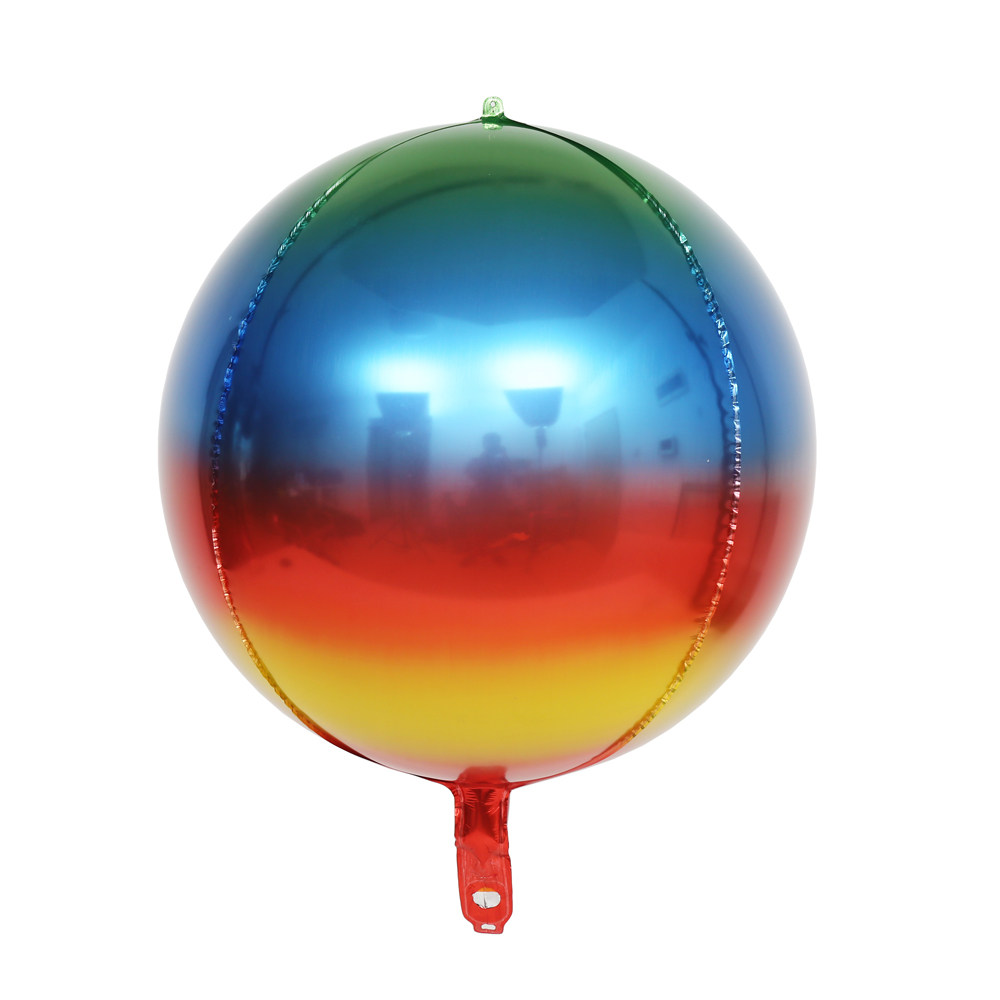 新款22寸4d渐变色圆球系列狂欢节日铝膜铝箔气球婚庆生日派对装饰