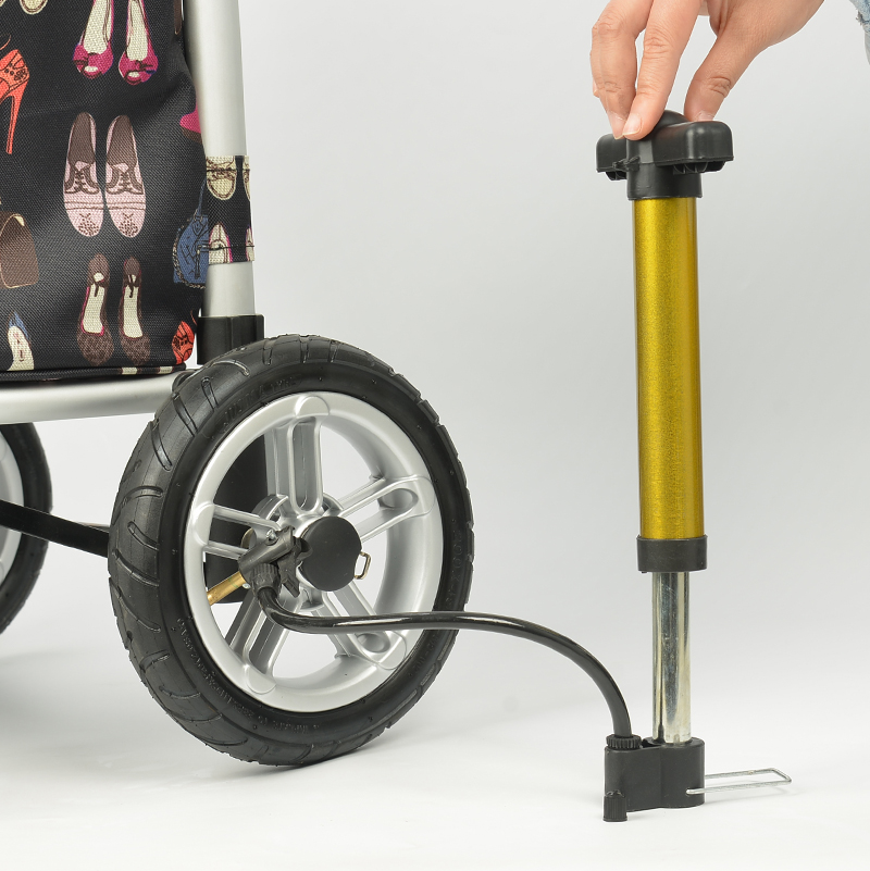 购物车高压打气筒自行车篮球电瓶车单车电动车家用便携抽气泵