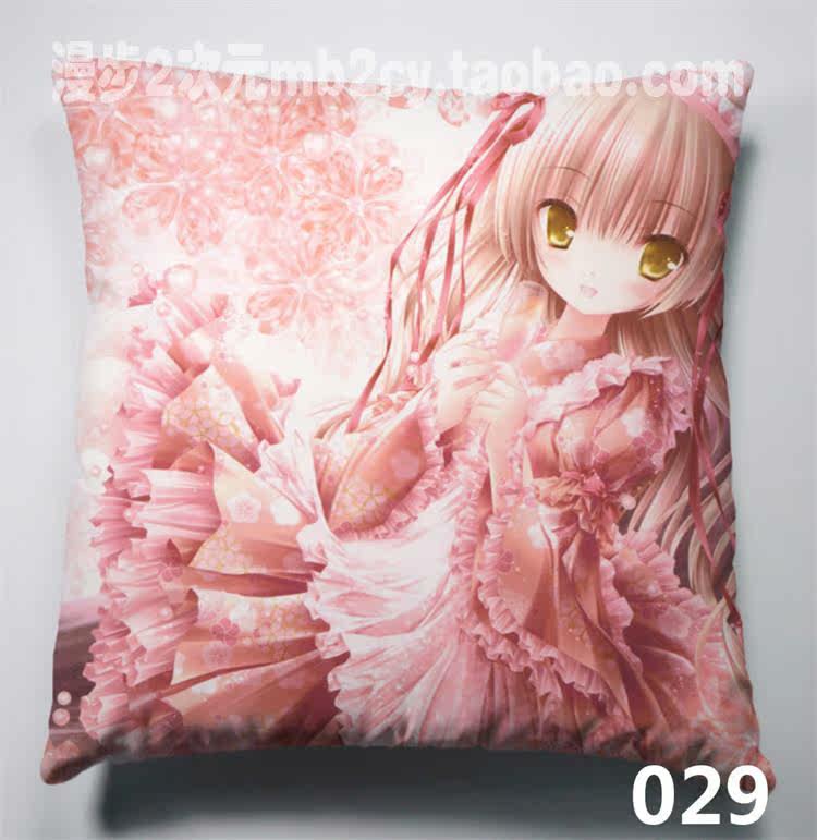 白夜茶会抱枕卡通靠垫美少女枕头可爱宅男礼物动漫毛绒