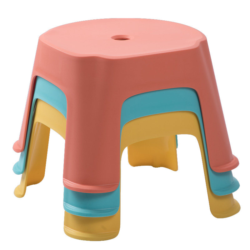 茶花塑料儿童凳子加厚卡通防滑家用时尚创意收纳凳