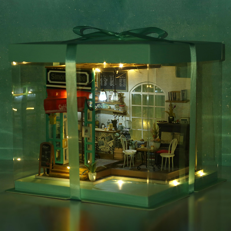 礼物若态diy手工木制小屋理想生活花房书屋建筑