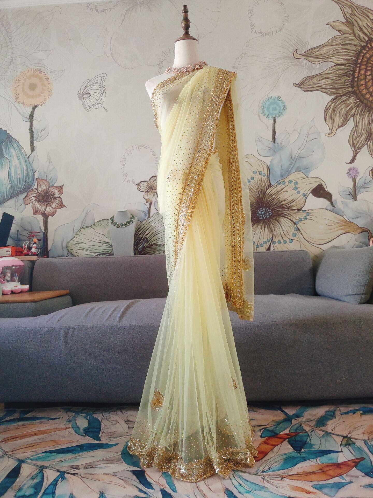 活动秒杀印度重工刺绣钉珠6米大纱丽尼尼泊尔礼服