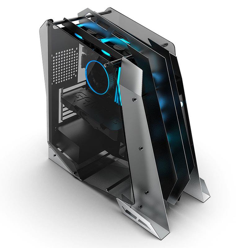 异形电脑主机机箱先马犀牛diy透明开放式炫酷机箱