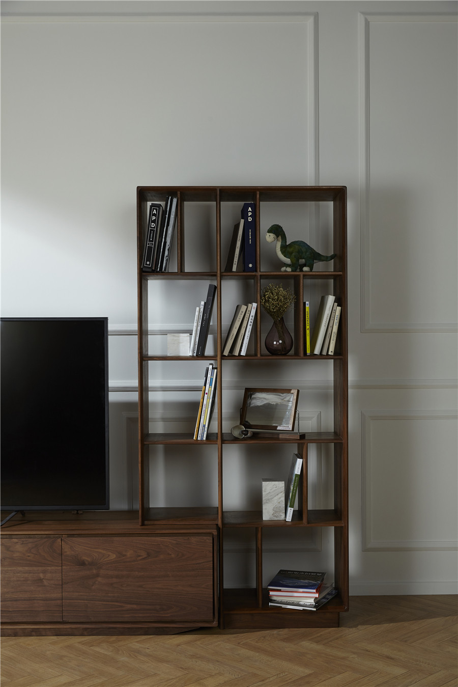 逸刻实木家具puffdragon视听电视柜简约设计胡桃木蜡油电视柜