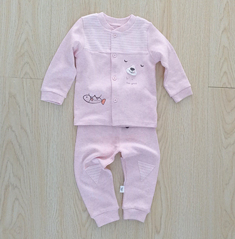 儿童内衣套装津贝纯棉长袖0-3岁男女童宝宝秋衣秋裤婴儿春秋衣服