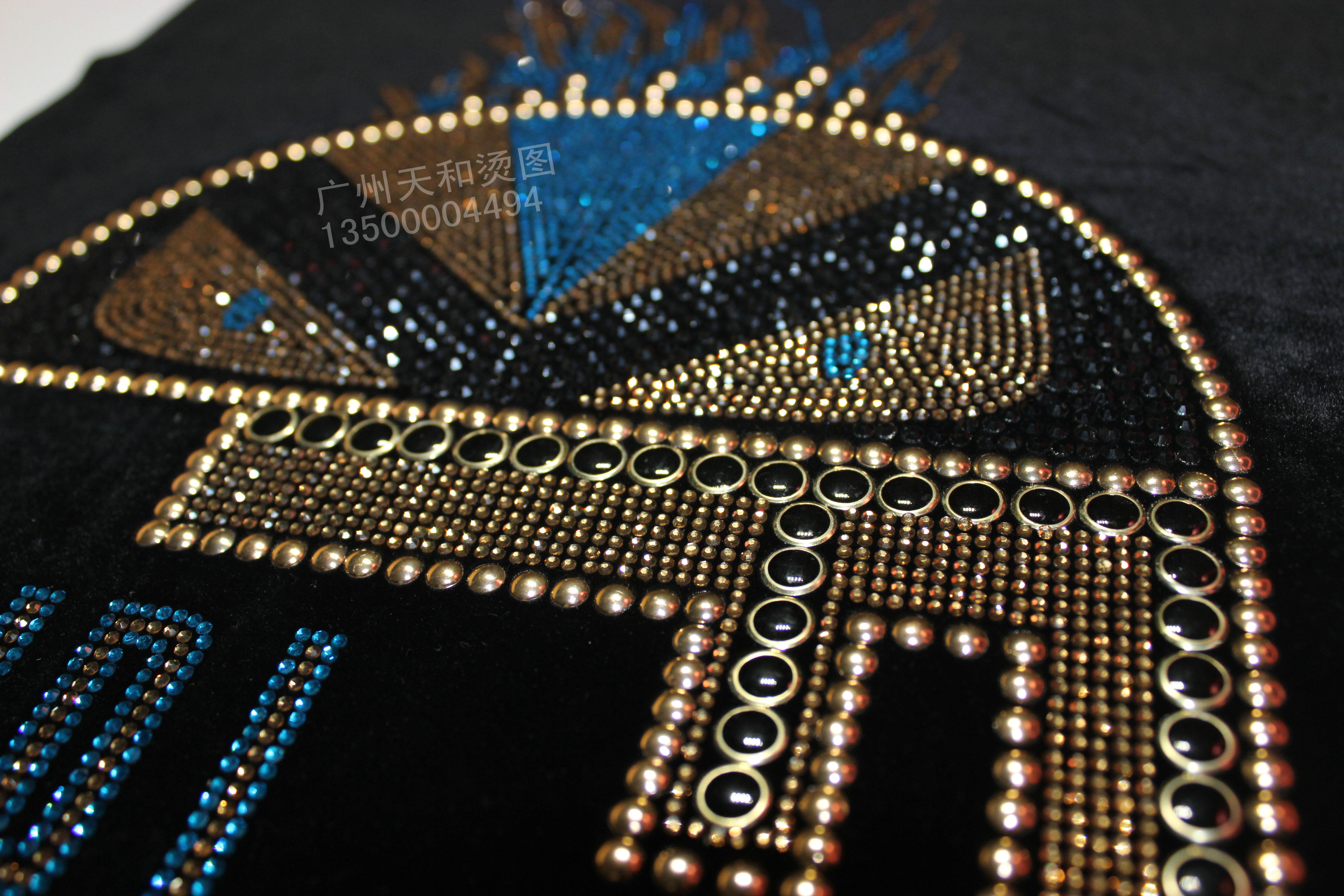 2018新款烫图 衣服烫钻 水钻图成品大图 贴钻服装辅料diy饰品定制