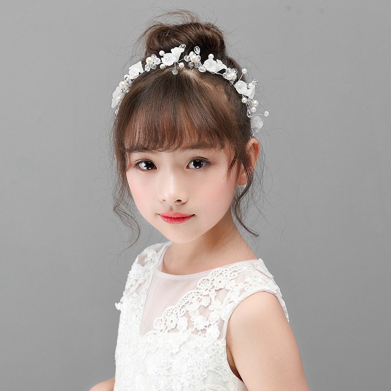 儿童发饰女童公主发夹发箍手工花环花童礼服配饰发饰