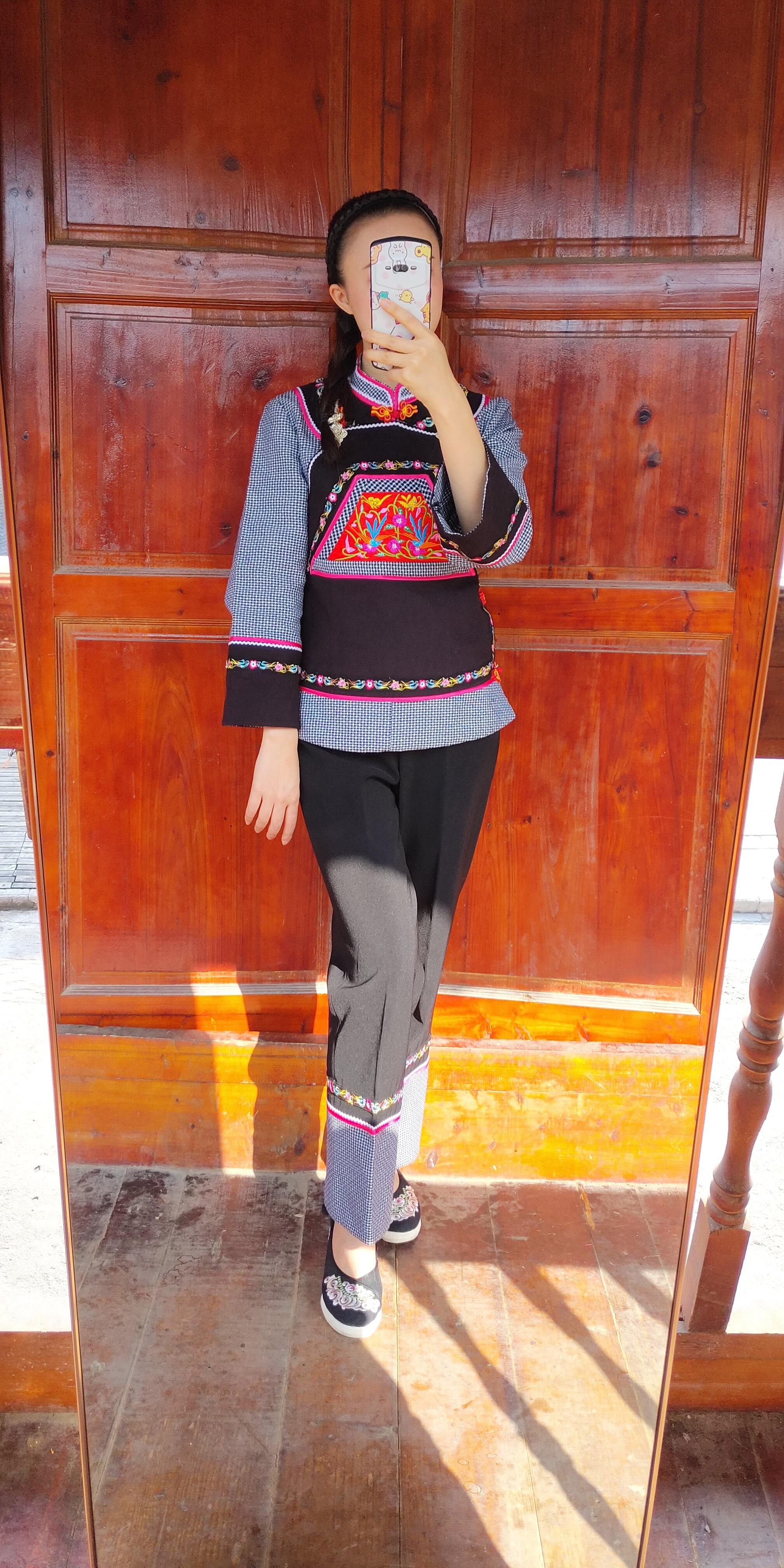 小米贵州布依族民族服装少数民族传统手织织布土布民族民族服装定制