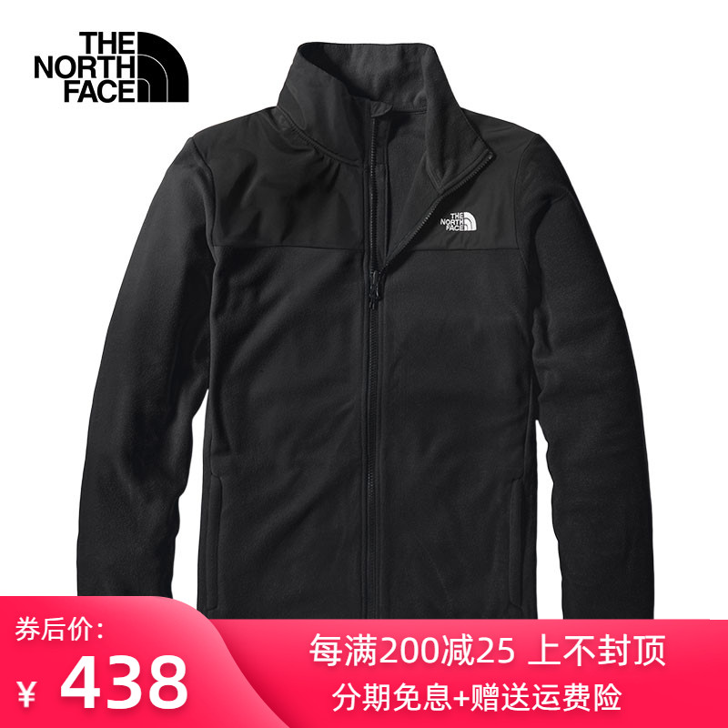 TheNorthFace北面抓绒衣男2022春夏新款户外保暖软壳开衫外套49AE