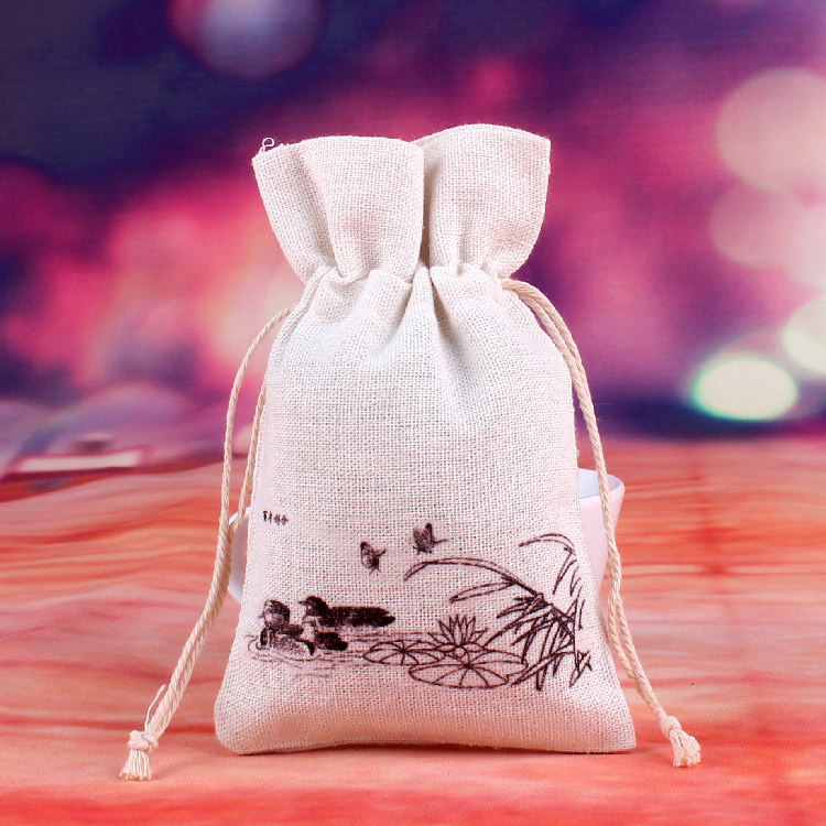 香包端午节香囊麻布布包白色白色棉棉布袋子空袋香包