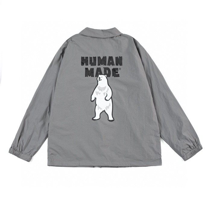 humanmade21aw背后北极熊秋季薄绒宽松防风教练夹克夹克